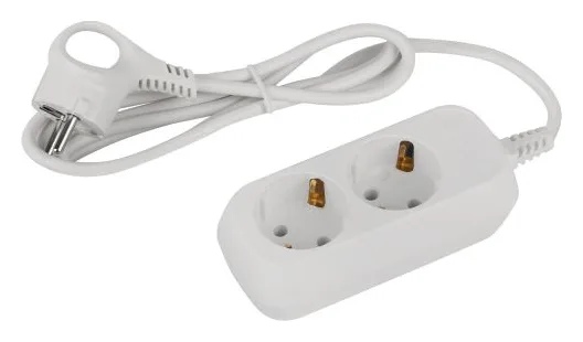 Удлинитель 2х1.5м с заземл. 10А IP20 GREEN LINE UDL-10-215-E ПВС 3х0.75 Эра Б0064978