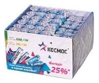 Элемент питания алкалиновый AA/LR6 AAA/LR03 (уп.48шт) КОСМОС KOCLR6LR03_48BOX