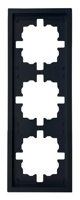 Рамка 3-м ZIMA горизонт. черн. бархат LEZARD 704-4200-148
