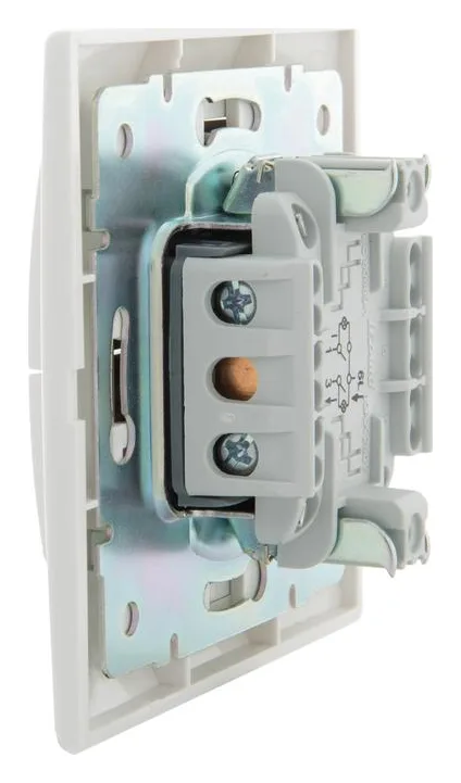 Выключатель 2-кл. СП Mira 10А IP20 с подсветкой с бел. вставкой бел. LEZARD 701-0202-112