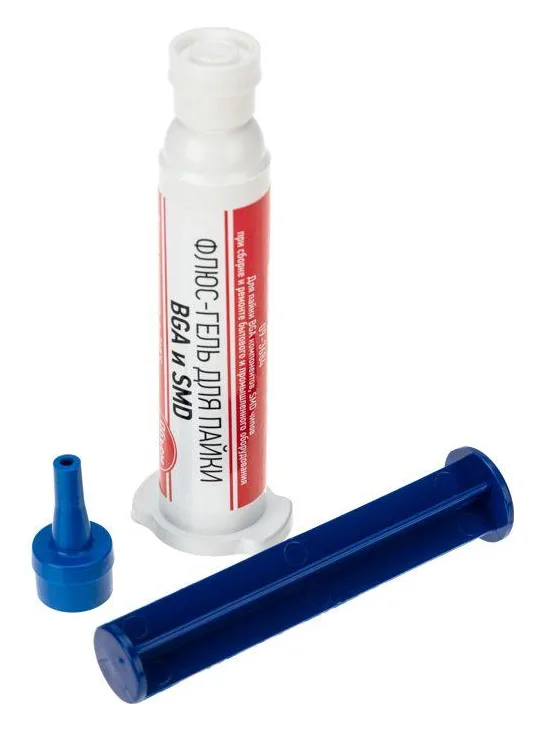 Флюс-гель для пайки BGA и SMD 12мл (шприц) Rexant 09-3684