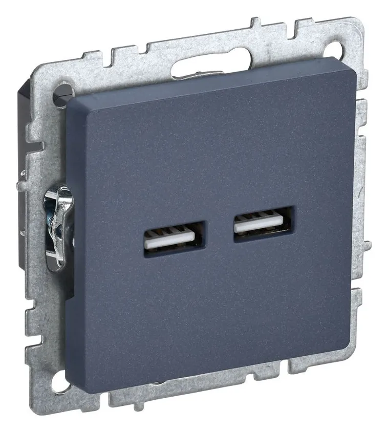 Розетка BRITE USB A+A 3.1А РЮ10-1-БрМ механизм маренго IEK BR-U21-D31-K35