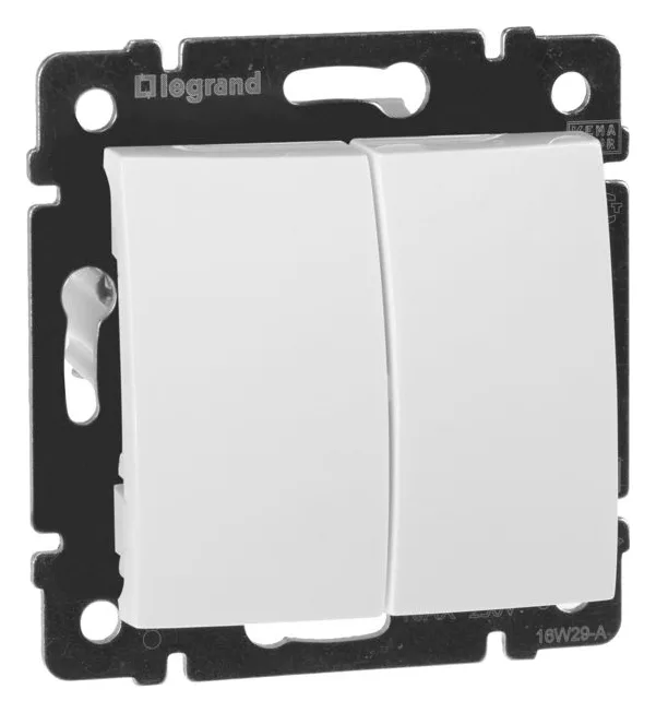 Выключатель 2-кл. СП Valena 10А IP31 250В механизм бел. IEK 774405
