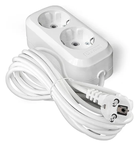 Удлинитель 2х5м с заземл. 10А IP20 У10-553 ПВС 3х0.75 UNIVersal 553-05