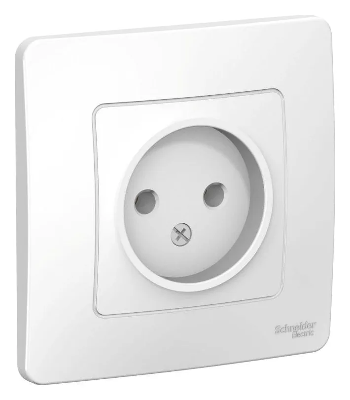 Розетка 1-м СП Blanca 16А IP20 250В без заземл. без защ. шторок бел. SE BLNRS000011