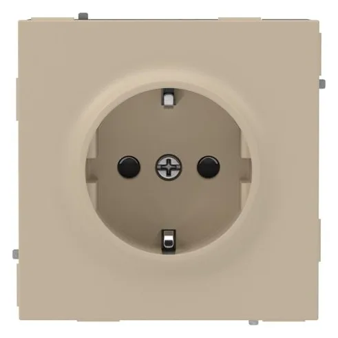 Розетка силовая KANT 2P+E защ. шторки ванильн. марципан DKC 7015003