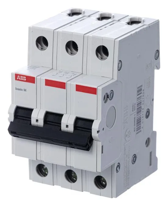 Выключатель автоматический модульный 3п C 10А 4.5кА Basic M BMS413C10 ABB 2CDS643041R0104