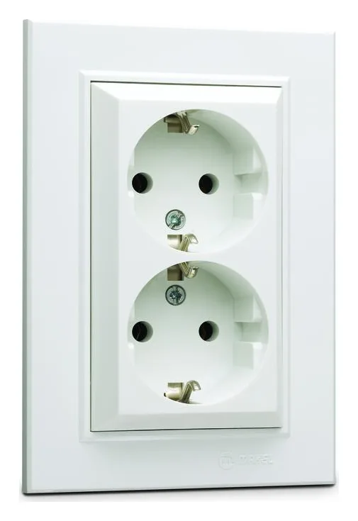 Розетка 2-я с/з СП Karea 16А IP20 бел. Makel 56001082