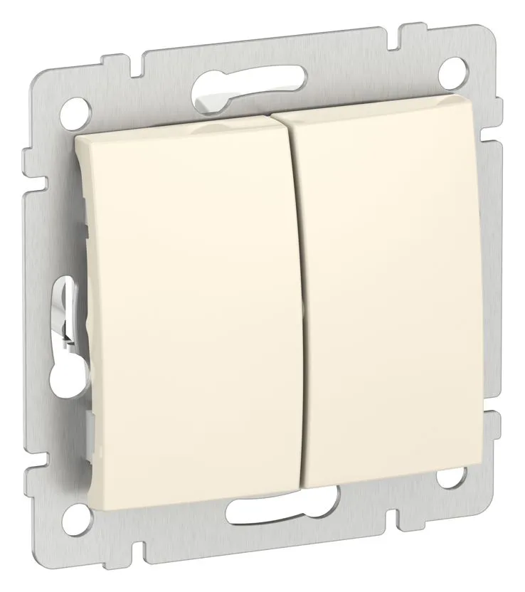 Выключатель 2-кл. СП IEKVALENA 10А IP31 механизм сл. кость (DIY-упак.) IEK 6956051