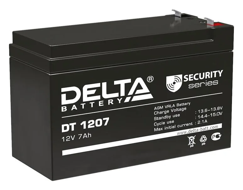 Аккумулятор ОПС 12В 7А.ч DT 1207 Delta 4614010040008
