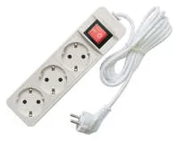 Удлинитель 3х1.5м с заземл. 10А IP20 2.2кВт ПВС с выкл. Союз 481S-7301