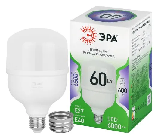 Лампа светодиодная GREEN LINE POWER T100-60W-865-E27/E40 GL 60Вт колокол 6500К свет холод. E27/E40 Эра Б0066980