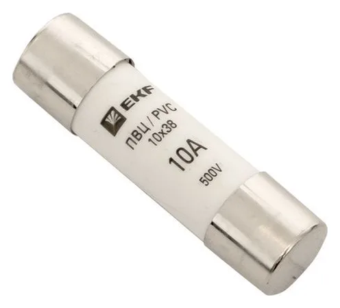 Вставка плавкая цилиндрическая ПВЦ 10х38 10А EKF pvc-10x38-10
