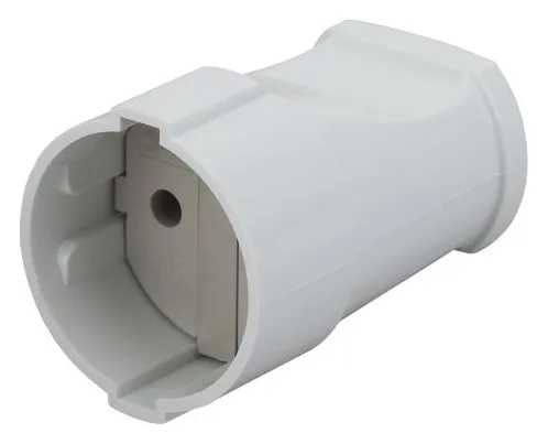 Розетка кабельная без заземл. прямая 10А бел. Rx1-W ЭРА Б0039680