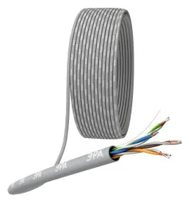 Кабель витая пара U/UTP кат.5E 4х2х24AWG solid CCA PVC Simple сер. (м) UL-4-PVC-A Эра Б0044434