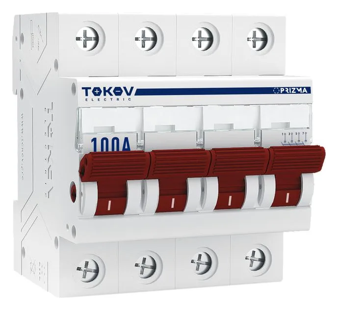 Выключатель нагрузки модульный 4п 100А PRIZMA TOKOV ELECTRIC TKE-PZ60-MDSI-4-100
