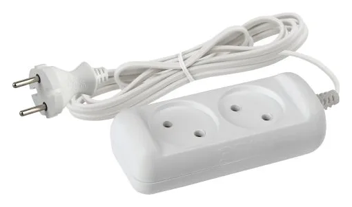 Удлинитель 2х3м без заземл. 6А IP20 UX-2-3m ШВВП 2х0.75 Эра Б0038558