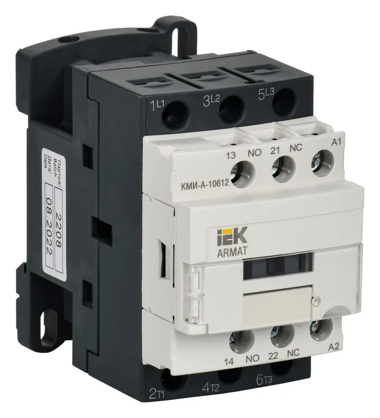 Контактор КМИ-А-10612 LC1D 6А кат. 230В AC 1НО+1НЗ AC-3 IEK AR-ACC-11-006-230-11