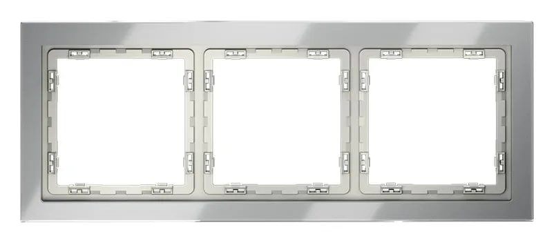 Рамка 3-м S70 стеклян. сталь Voltum VLS110305