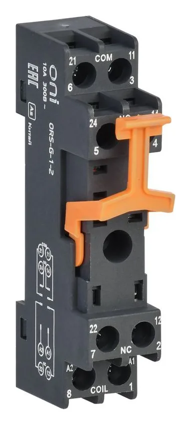 Розетка ORS-G-1-2 для реле OGR-1 2C ONI ORS-G-1-2-G