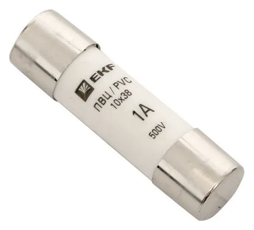 Вставка плавкая цилиндрическая ПВЦ 10х38 1А EKF pvc-10x38-1