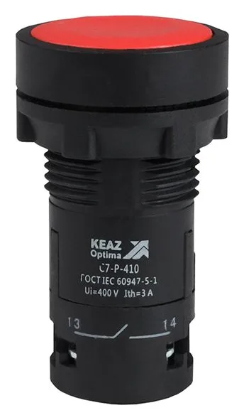 Кнопка OptiSignal Compact D22 С7-P-410 красн. 1НО XB7NA41 КЭАЗ 362033