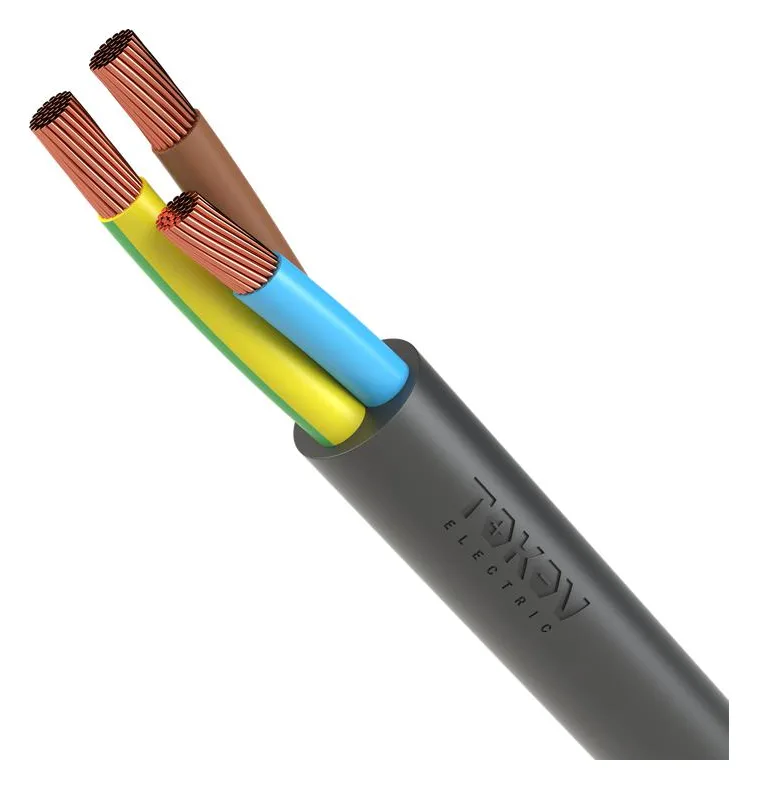 Провод TOKOV ELECTRIC ПВС 3х2.5(2х2.5+1х2.5) 380В Ч (уп.100м) 1945524