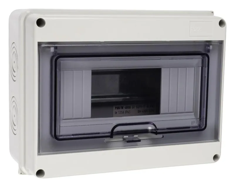 Бокс модульный накладной PDB/W 4008 GR (ЩРН-ПГ- 8) IP65 пластик. JazzWay 5072060