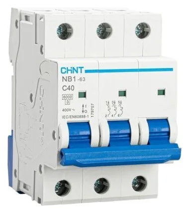 Выключатель автоматический модульный 3п C 40А 6кА NB1-63 (R) CHINT 179707