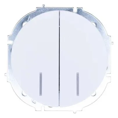 Выключатель 2-кл. СП OSEN 10А IP20 с подсветкой механизм бел. LEZARD 743-0288-112