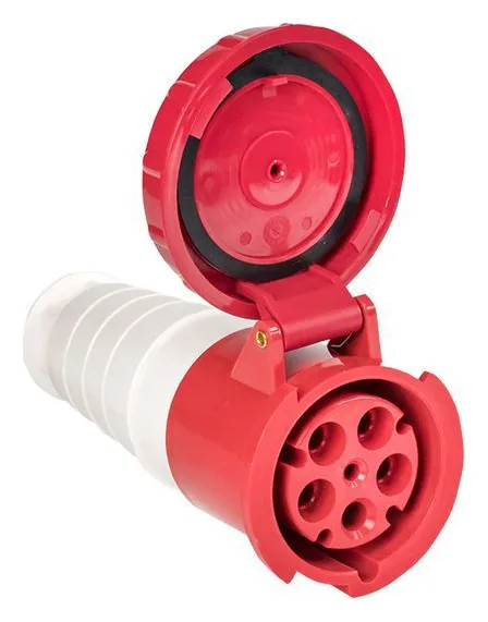 Розетка кабельная 63А 380В 3P+РЕ+N IP67 (235) EKF ps-235-63-380