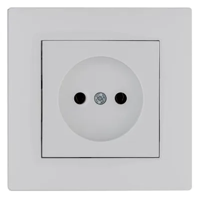 Розетка 1-м Karea RIZZ без заземл. бел. Makel 88001022