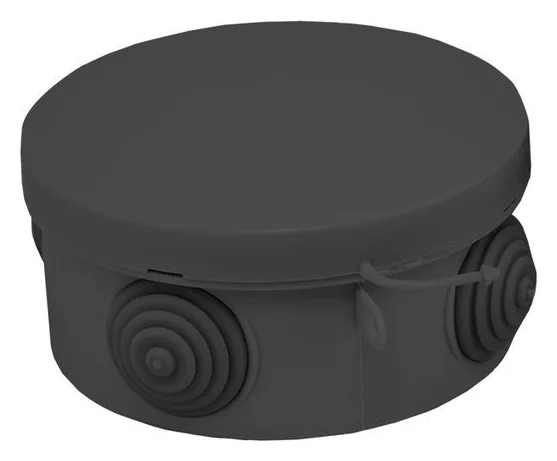 Коробка распаячная КМР-040-039 с крышкой 85х40 4 мембранных ввода IP54 черн. EKF plc-kmr-040-039-b