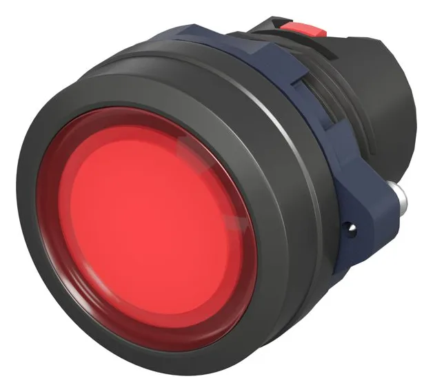 Головка кнопки плоская прозрачная без фиксации красн. DKC M22P-FMLRP