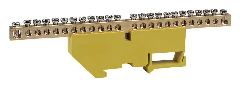 Шина нулевая с изолятором OptiKit BB-D-PE-DIN-24-6х9 желт. КЭАЗ 277851
