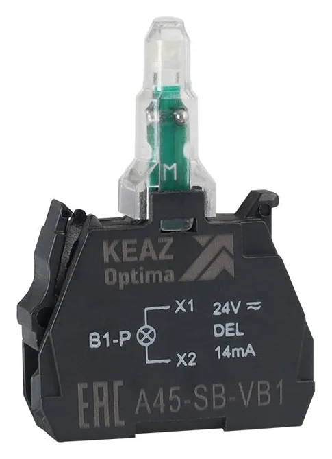 Блок световой OptiSignal D22 A45-SB-VB4 красн. 24 В AC/DC с защитой от наводок ZBVB4 КЭАЗ 362246