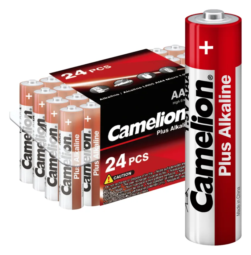 Элемент питания алкалиновый AAA/LR03 1.5В Plus Alkaline LR03-PB24 (уп.24шт) Camelion 7615