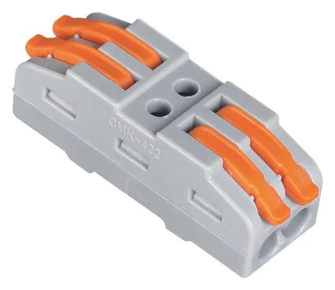 Клемма монтажная СМК PTC-2P 4222 BL/4 450В 32А 0.08-2.5(4.0)кв.мм JazzWay 5073685