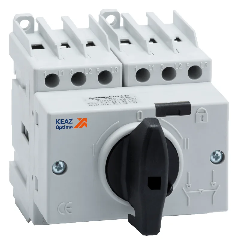 Выключатель-разъединитель реверсивный 3п 63А OptiSwitch DI-63-3C КЭАЗ 332081