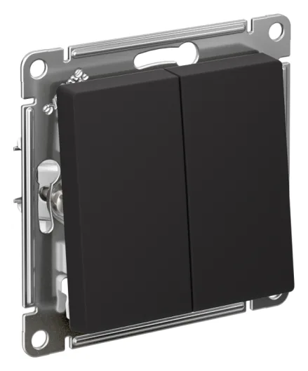 Переключатель проходной 2-кл. СП AtlasDesign 10А IP20 (сх. 6/2) 10AX механизм карбон SE ATN001065