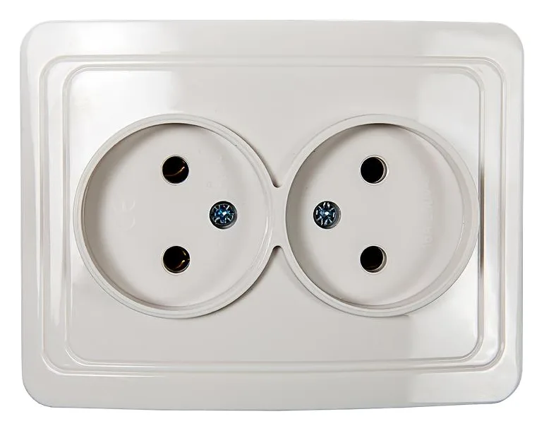 Розетка 2-м СП Classico 2102 16А IP20 бел. ASD / IN HOME 4680005959914