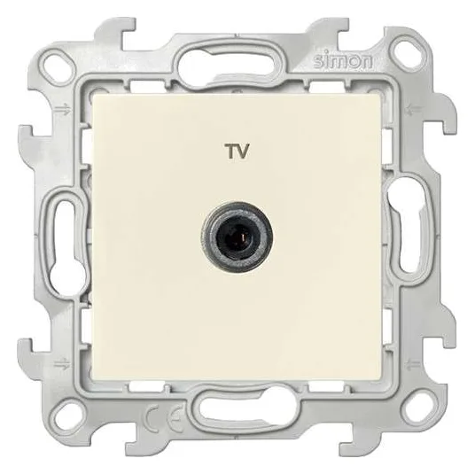 Розетка телевизионная одиночная TV СП Simon 24 IP20 механизм сл. кость Simon 2450477-031