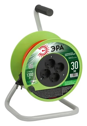Удлинитель на катушке 4х30м без заземл. RP-4-2x0.75-30m ПВС 2х0.75 Эра Б0059780