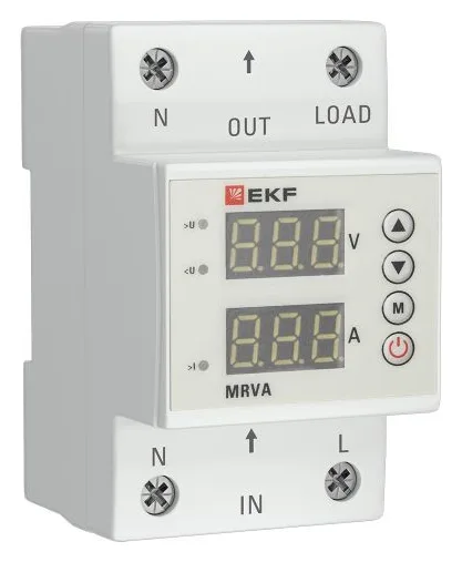 Реле напряжения и тока с дисплеем MRVA 32А PROxima EKF MRVA-32A