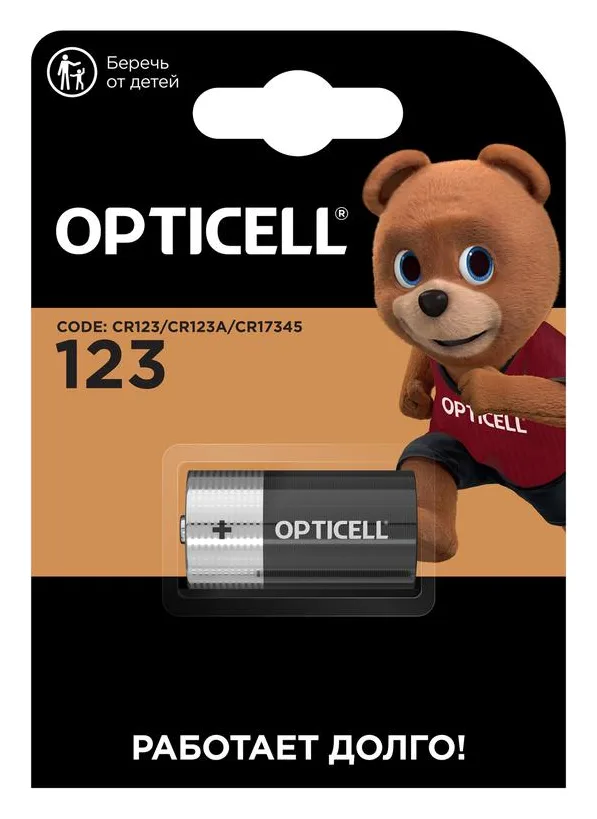 Элемент питания литиевый CR123 3В (блист.1шт) Specialty Opticell 5060014