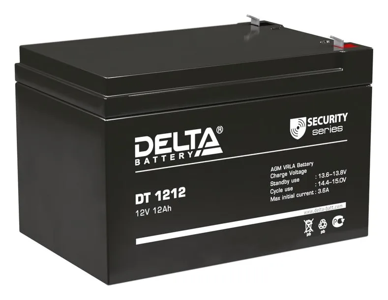 Аккумулятор ОПС 12В 12А.ч DT 1212 Delta 4614010040013