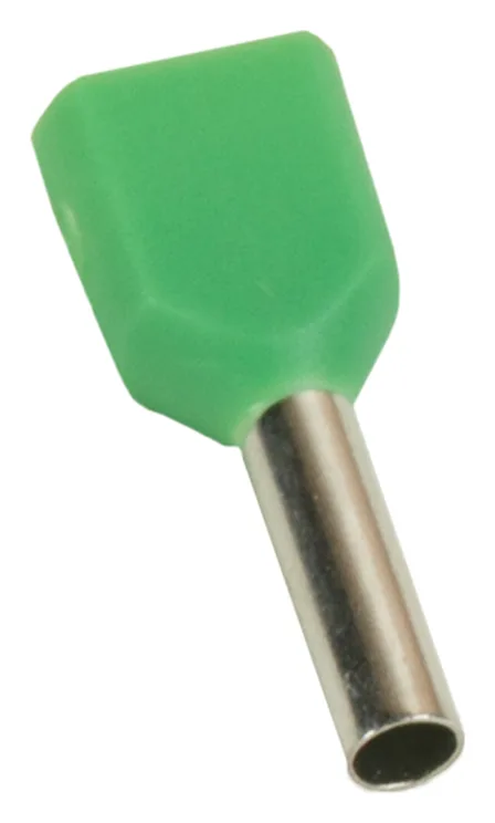 Наконечник штыревой втулочный под два провода НШвИ2 OptiKit T-Shv2-PVC- 1.0-8 (уп.100шт) КЭАЗ 278045