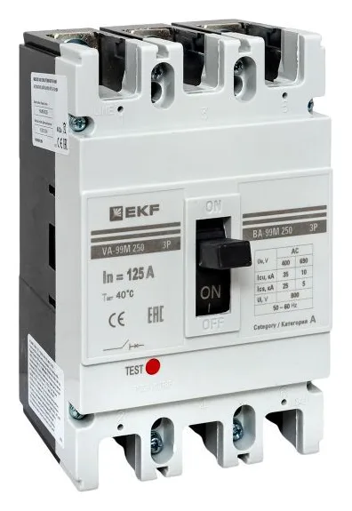 Выключатель автоматический 3п 250/125А 35кА ВА-99М PROxima EKF mccb99-250-125m