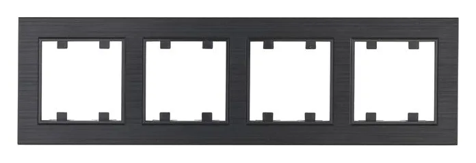 Рамка 4-м Karea LINE STAR дым. металлик Makel 86050704