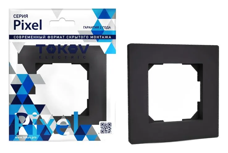 Рамка 1-м Pixel карбон TOKOV ELECTRIC TKE-PX-RM1-C14